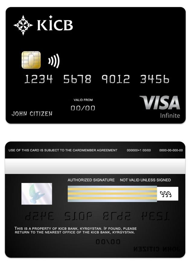 Kyrgystan KICB Bank visa infinite card